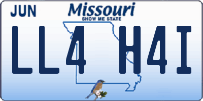 MO license plate LL4H4I