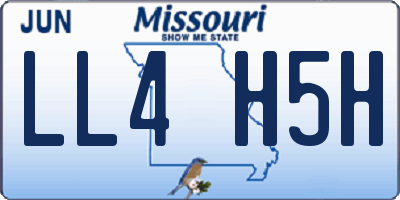 MO license plate LL4H5H