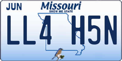 MO license plate LL4H5N