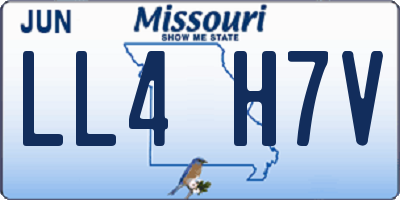 MO license plate LL4H7V