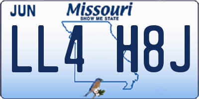 MO license plate LL4H8J