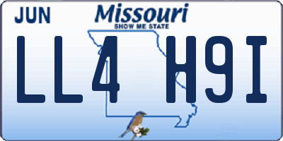 MO license plate LL4H9I