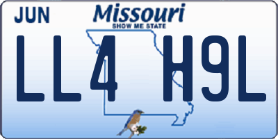 MO license plate LL4H9L