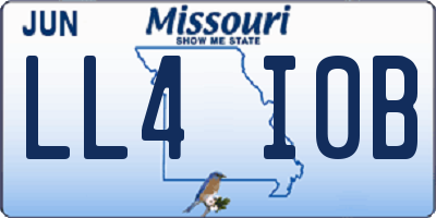 MO license plate LL4I0B