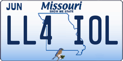 MO license plate LL4I0L
