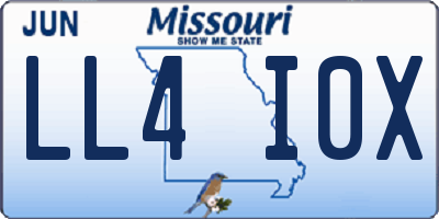 MO license plate LL4I0X
