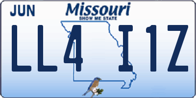 MO license plate LL4I1Z