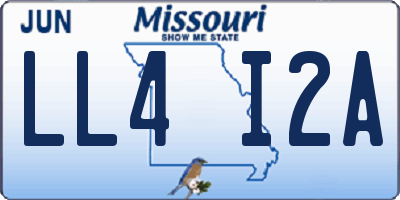 MO license plate LL4I2A