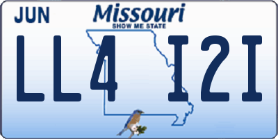 MO license plate LL4I2I