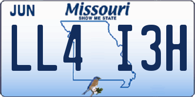 MO license plate LL4I3H