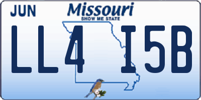 MO license plate LL4I5B