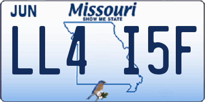 MO license plate LL4I5F