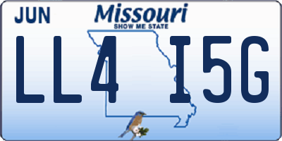 MO license plate LL4I5G