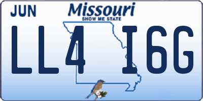 MO license plate LL4I6G