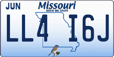 MO license plate LL4I6J
