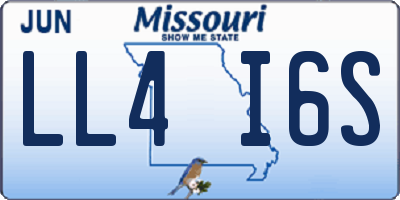 MO license plate LL4I6S