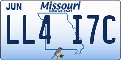 MO license plate LL4I7C