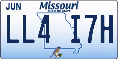 MO license plate LL4I7H