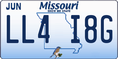 MO license plate LL4I8G