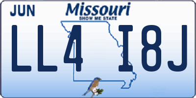 MO license plate LL4I8J
