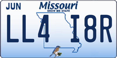 MO license plate LL4I8R