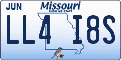 MO license plate LL4I8S