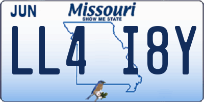 MO license plate LL4I8Y