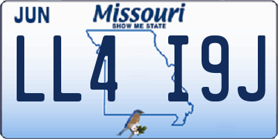 MO license plate LL4I9J