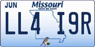 MO license plate LL4I9R