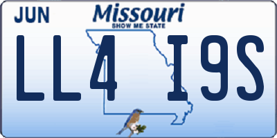 MO license plate LL4I9S
