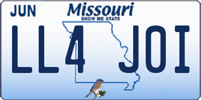 MO license plate LL4J0I