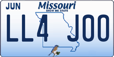 MO license plate LL4J0O