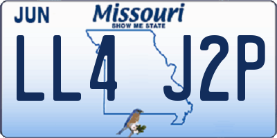 MO license plate LL4J2P