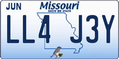 MO license plate LL4J3Y