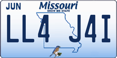 MO license plate LL4J4I