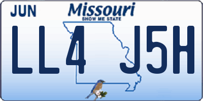 MO license plate LL4J5H