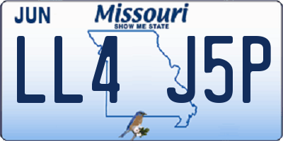 MO license plate LL4J5P