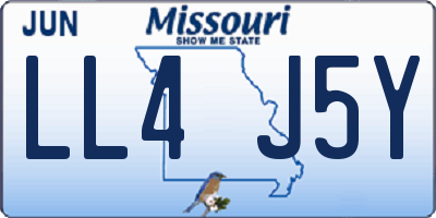 MO license plate LL4J5Y