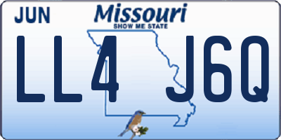 MO license plate LL4J6Q