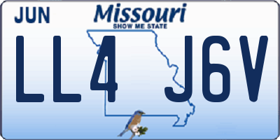MO license plate LL4J6V