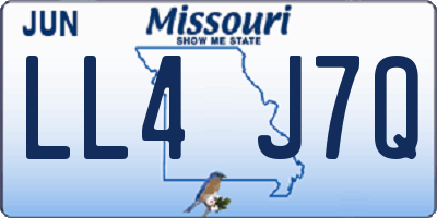 MO license plate LL4J7Q