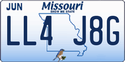 MO license plate LL4J8G