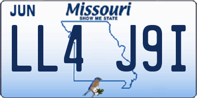 MO license plate LL4J9I