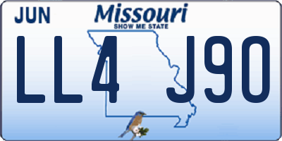 MO license plate LL4J9O