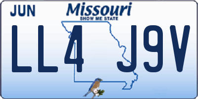 MO license plate LL4J9V