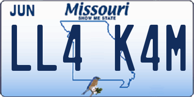 MO license plate LL4K4M