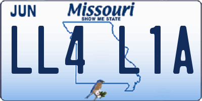 MO license plate LL4L1A