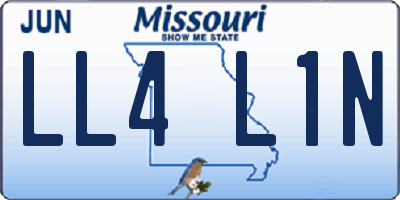 MO license plate LL4L1N