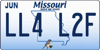 MO license plate LL4L2F