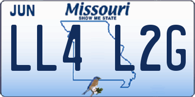 MO license plate LL4L2G